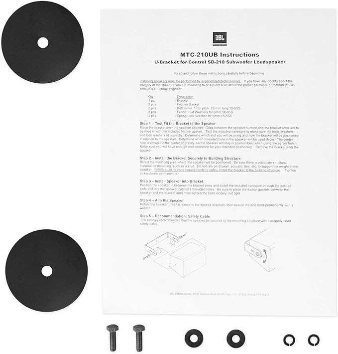 JBL Mounting Bracket for Speaker - Black JBL Mounting Bracket for Speaker - Black